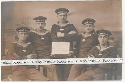 Foto Ak Matrosen S.M.S.Fürst Bismarck Kiel 1 Wk WW1   A3511