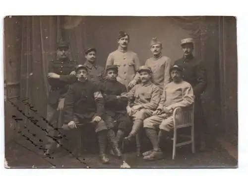 Foto Ak französische Soldaten  Asnières-sur-Seine France 1 Wk Saunier Alexandre