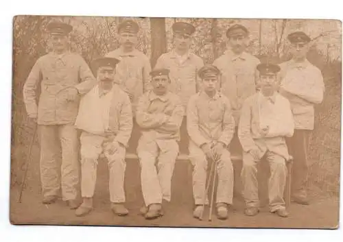 Foto Ak verwundete Soldaten Lazarett Halle Saale 1916