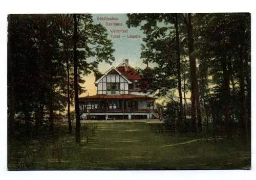 AK Städtisches Gasthaus Wehrinsel Forst Lausitz um 1910