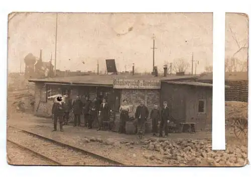 Foto Ak Weißenfels 1914 Schankwirtschaft zum Güterbahnhof Gleise