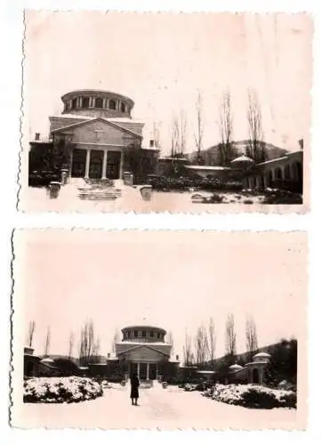 2 x Foto Tetschen Friedhof um 1930 Böhmen