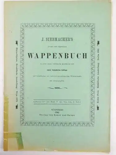 Siebmachers Wappenbuch 1942 Heraldik