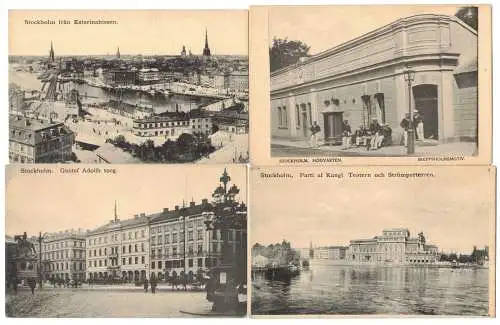 9 x Ak Stockholm Schweden 1910er 1920er 