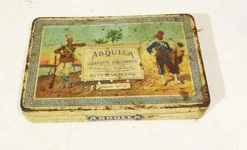 Alte Zigaretten Blechdose Abdulla Egyptian Blend 25er tin box Vintage tin box