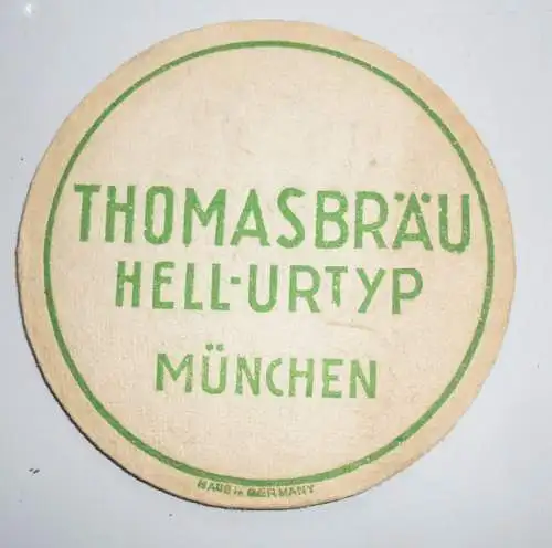 Alter Bierdeckel Paulanerbräu München / Thomasbräu Vorkrieg !