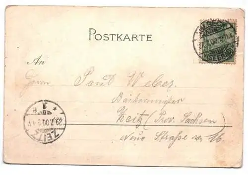 Litho Ak Dampfer Rügen Göhren Willy Stöwer 1900