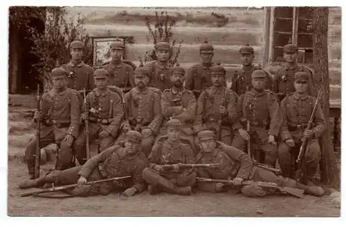 Foto Ak Soldaten 5 Infanterie Division Garde Grenadier Regiment 1915