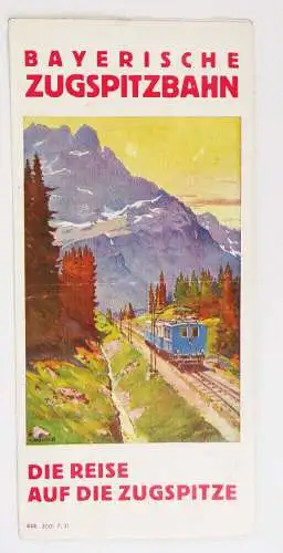 Altes Prospekt Bayerische Zugspitzbahn Eine Reise auf die Zugspitze 1931 