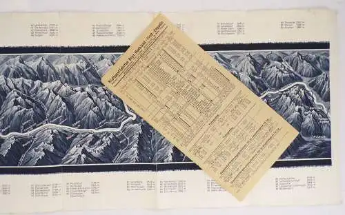 Altes Prospekt Kraftpostfahrten Engadin Tirol Bayerisches Hochland1929 Fahrplan