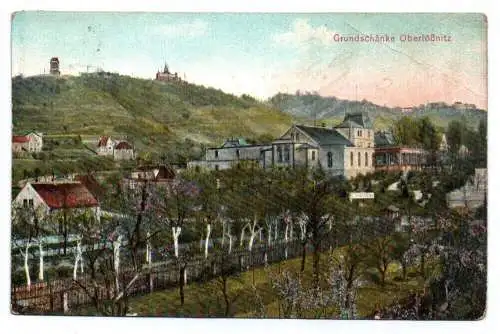 Ak Grundschänke Oberlößnitz Radebeul 