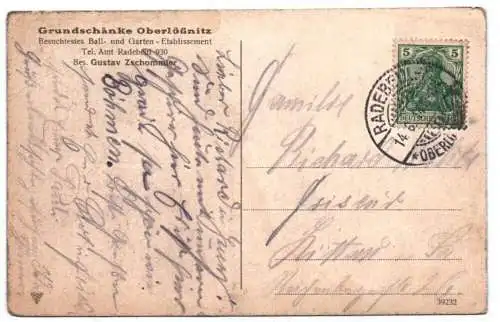 Ak Grundschänke Oberlößnitz Radebeul 