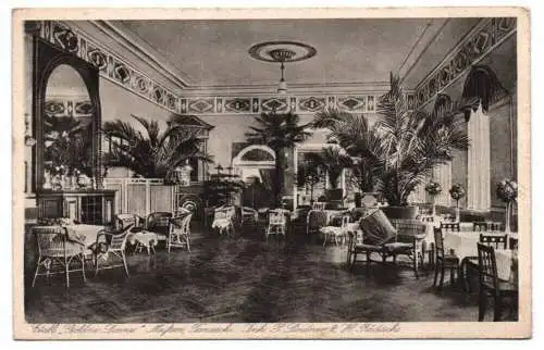 Ak Goldene Sonne Meißen Tanzdiele Restaurant um 1930