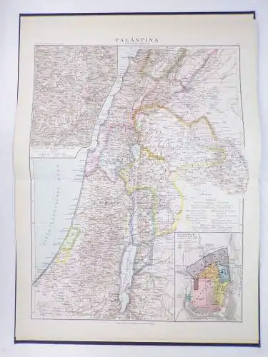 Bibelatlas Hermann Guthe 1926 Palästina Syrien Ägypten Buch Atlant