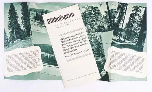 Altes Reiseprospekt Bischofsgrün im Fichtelgebirge Bayern Ostmark 1937 Flyer