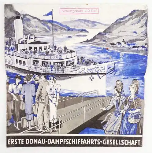 Erste Donau Dampfschifffahrts Gesellschaft Raddampfer um 1935 alte Broschüre