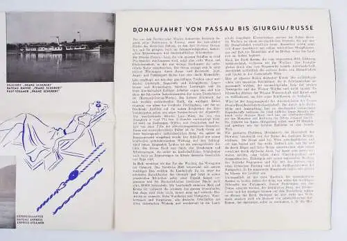 Erste Donau Dampfschifffahrts Gesellschaft Raddampfer um 1935 alte Broschüre