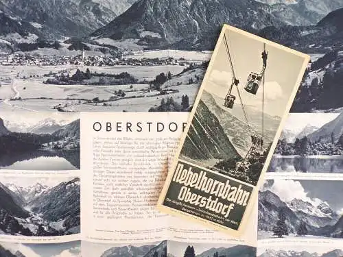 Alter Reise Flyer Oberstdorf Allgäu Alpen 1936 Nebelhornbahn