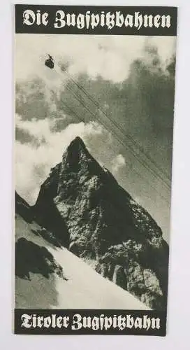 Altes Prospekt Die Zugspitzbahnen Eisenbahn 1939 