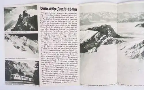 Altes Prospekt Die Zugspitzbahnen Eisenbahn 1939 