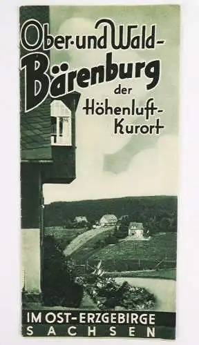 Ober und Wald Bärenburg Höhen Luftkurort Ost Erzgebirge Sachsen um 1930