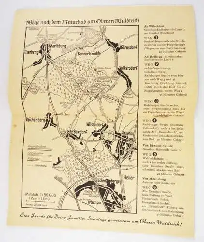 50 Jahre Naturbad am Oberen Waldteich 1960 Dresden Wilschdorf Heft