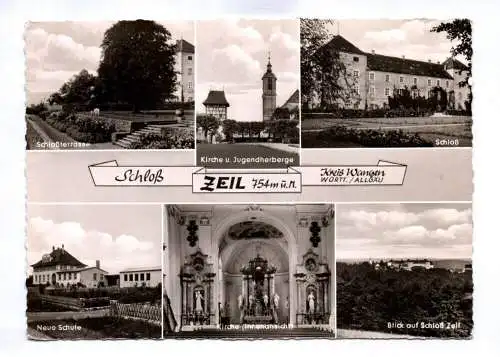 Ak Schloß Zeil Leutkirch im Allgäu Schloßterrasse 1964