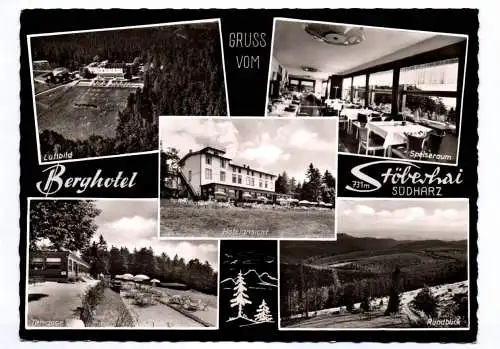 Ak Gruss vom Berghotel Stöberhai Südharz 1964