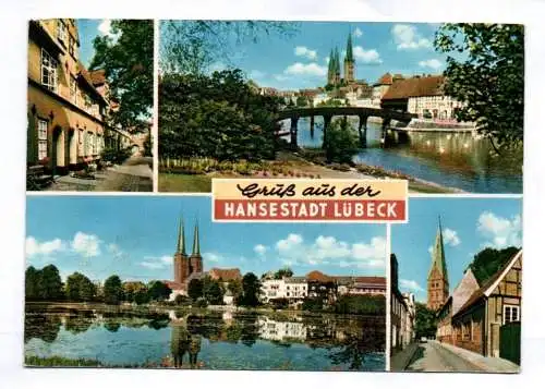 Ak Gruß aus der Hansestadt Lübeck 1965