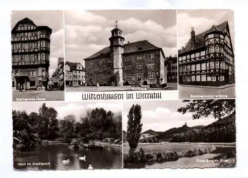 Ak Witzenhausen im Werratal Steinernes Haus Stadtpark 1965