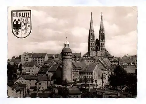 Foto Ak Görlitz Blick über die Altstadt mit Peterskirche 1966