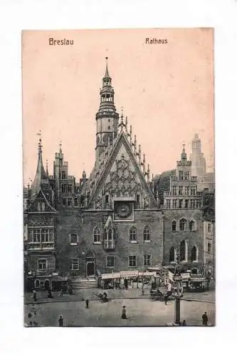 Ak Breslau Rathaus DR