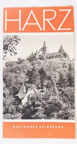 Altes Harz Reiseprospekt Deutsches Reisebüro 1959 DER DDR 