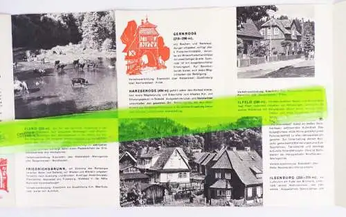 Altes Harz Reiseprospekt Deutsches Reisebüro 1959 DER DDR