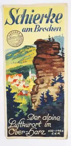 Schierke am Brocken altes Reiseprospekt um 1930