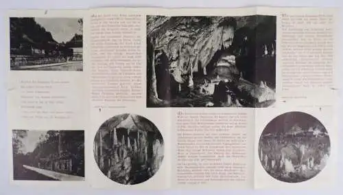 Prospekt Baumanns und Hermannshöhle Rübeland im Harz 1957