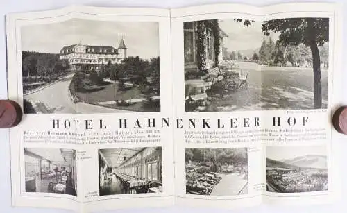 Hahnenklee Bockswiese Reiseprospekt um 1930 Harz