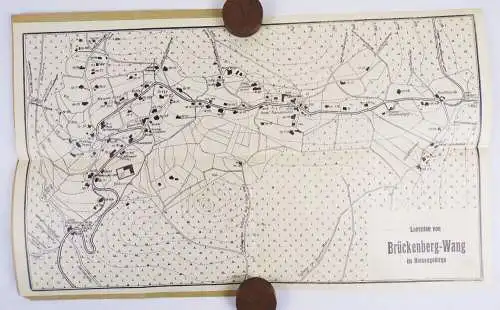 Orts und Wegekarte Brückenberg Wang im Riesengebirge um 1930