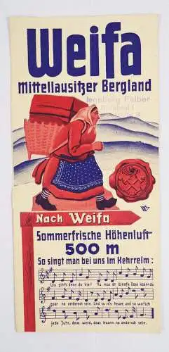 Prospekt Weifa Lausitzer Bergland bei Neukirch Wilthen 1936