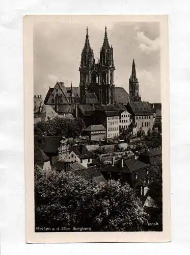 Ak Meißen an der Elbe Burgberg DDR 1955