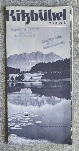 Prospekt Kitzbühel Tirol alter Reiseprospekt 1939 Österreich