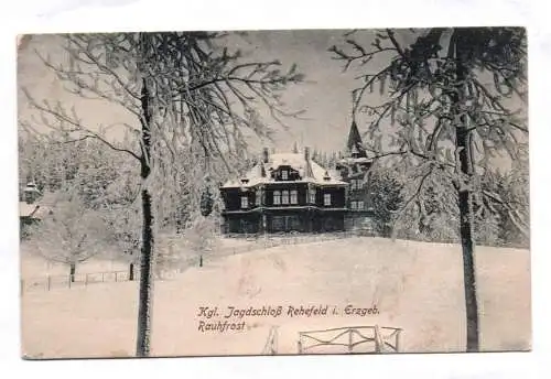 Ak Jagdschloß Rehefeld im Erzgebirge Rauhfrost 1916