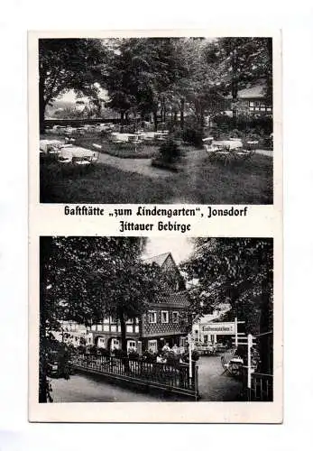 Ak Gaststätte zum Lindengarten Jonsdorf Zittauer Gebirge 1937 DR