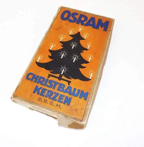 Alte Osram Christbaumkerzen Originalkarton Beleuchtung DRGM Reklame