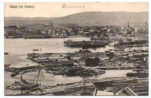 Ak Oslo Udsigt fra Ekeberg Kristiania Norwegen 1913