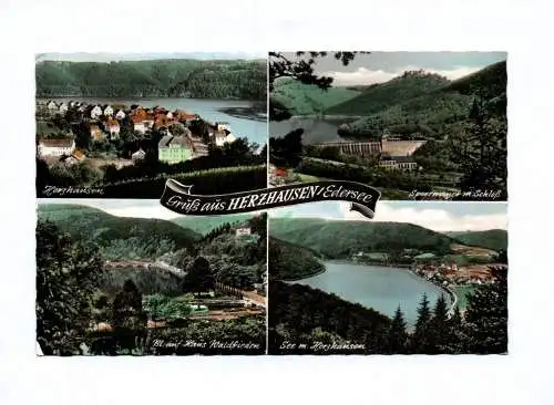 Ak Gruß aus Herzhausen Edersee 1973 Sperrmauer See