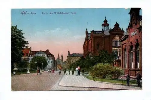 Ak Hof an der Saale Partei am Wittelsbacher Park 1925