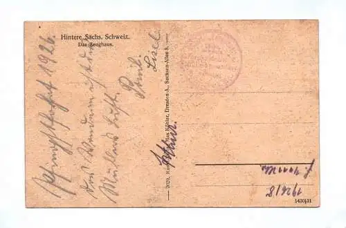 Ak Hintere Sächsische Schweiz Das Zeughaus 1926 Sebnitz