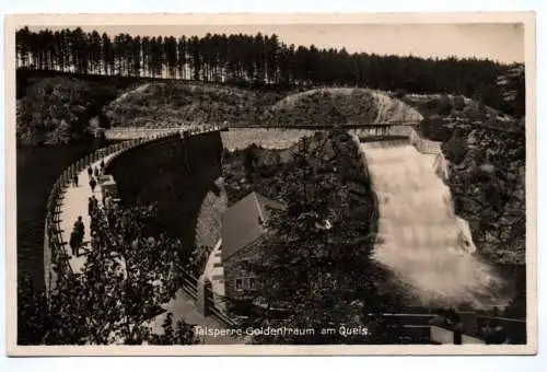 Echtfoto Ak Talsperre Goldentraum am Queis Schlesien Marklissa