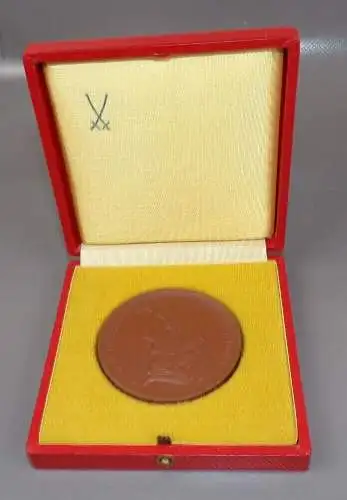Meissen Medaille Bergbau Sicherheit Verdienstvolle Tätigkeit  DDR Etui